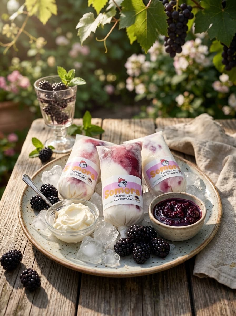 Hielito Queso con Zarzamora de la línea Delicia